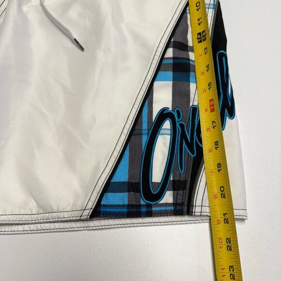 Vintage Oneill Board Shorts Swimming Trucks Mens 38 White Y2K Embroidered - Picture 12 of 12